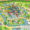 A cartoon map depicting the Splash Canyon water park. A cartoon map depicting the Splash Canyon water park.