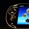 This Feb. 15, 2012, photo shows the front view of a Playstation Vita, Sony's new high-powered handheld console with a rear touchpad.