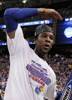 Kansas forward Thomas Robinson celebrates as he goes up on the ladder to cut the net after Kansas defeated North Carolina 80-67 in the NCAA men's college basketball tournament Midwest Regional final Sunday, March 25, 2012, in St. Louis. Kansas forward Thomas Robinson celebrates as he goes up on the ladder to cut the net after Kansas defeated North Carolina 80-67 in the NCAA men's college basketball tournament Midwest Regional final Sunday, March 25, 2012, in St. Louis.