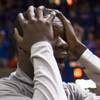 Jelan Kendrick, left, consoles Deville Smith after UNLV's 91-90 overtime loss to Boise State at Taco Bell Arena in Boise on Saturday, Feb. 22, 2014. Jelan Kendrick, left, consoles Deville Smith after UNLV's 91-90 overtime loss to Boise State at Taco Bell Arena in Boise on Saturday, Feb. 22, 2014.
