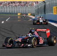 Sauber driver Adrian Sutil of Germany, left, and Caterham driver Marcus Ericsson of Sweden steer their cars during the Formula One Russian Grand Prix at the 'Sochi Autodrom' Formula One circuit, in Sochi, Russia, Sunday, Oct. 12, 2014. Sauber driver Adrian Sutil of Germany, left, and Caterham driver Marcus Ericsson of Sweden steer their cars during the Formula One Russian Grand Prix at the 'Sochi Autodrom' Formula One circuit, in Sochi, Russia, Sunday, Oct. 12, 2014.