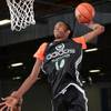 Derrick Jones goes up for a dunk during the Adidas Nations camp on Aug. 4, 2014, in Long Beach, Calif. 
