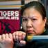 Uyen Vu, pictured here Wednesday, Sept. 23, 2015, is a local bodyguard trained in the use of many weapons and is often hired to keep celebrities, executives and others safe. She trains at Ten Tigers martial-arts studio keeping her skills sharp with hopes of not having to use them.