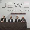 James Algate, vice president of music at Hakkasan Group; Nick McCabe, president, Hakkasan Group; Shawn Sullivan, partner and studio manager, Rockwell Group (the designer of new nightclub Jewel at Aria); and Derek Silberstein, executive vice president of operations at Hakkasan Group take part in a panel discussion Tuesday, April 26, 2016, outside Jewel. James Algate, vice president of music at Hakkasan Group; Nick McCabe, president, Hakkasan Group; Shawn Sullivan, partner and studio manager, Rockwell Group (the designer of new nightclub Jewel at Aria); and Derek Silberstein, executive vice president of operations at Hakkasan Group take part in a panel discussion Tuesday, April 26, 2016, outside Jewel.
