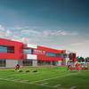 An artist's rendering of the UNLV football training facility that will be known as the Fertitta Football Complex. An artist's rendering of the UNLV football training facility that will be known as the Fertitta Football Complex.