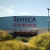 An exterior photo of the Seneca Buffalo Creek Casino in Buffalo, N.Y., Aug. 3, 2017. The New York state government and the Seneca tribe — who once tossed burning tires on the New York State Thruway during a conflict over state taxes — are once again at odds, after the tribe stopped making contractual payments to the state from its casinos in June. An exterior photo of the Seneca Buffalo Creek Casino in Buffalo, N.Y., Aug. 3, 2017. The New York state government and the Seneca tribe — who once tossed burning tires on the New York State Thruway during a conflict over state taxes — are once again at odds, after the tribe stopped making contractual payments to the state from its casinos in June.