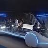 This undated conceptual drawing provided Elon Musk's The Boring Company shows a high-occupancy Autonomous Electric Vehicle (AEV) that would run in a tunnel between exhibition halls at the Las Vegas Convention Center proposed for Las Vegas.