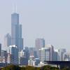 The Chicago skyline is seen from the Museum Campus during a cold weather day in Chicago, Sunday, Feb. 7, 2021.