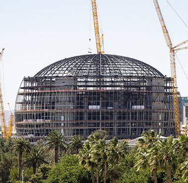 A milestone in the construction of the MSG Sphere at the Venetian will take place Friday when the last of 32 steel beams in the 17,500-seat domed entertainment venue will be ...