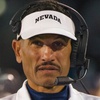 In this Nov. 2, 2019, file photo, Nevada head coach Jay Norvell works the sideline during the second half of an NCAA college football game against New Mexico in Reno, Nev. A person with knowledge of the decision says Colorado State has hired Nevada head coach Jay Norvell to lead the Rams.