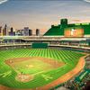 This rendering provided by the Oakland Athletics on May 26, 2023, shows a view of their proposed new ballpark at the Tropicana site in Las Vegas.