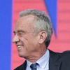 Presidential candidate Robert F. Kennedy Jr. right, waves on stage with Nicole Shanahan, after announcing her as his running mate, during a campaign event, Tuesday, March 26, 2024, in Oakland, Calif. 


