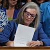 Arizona Gov. Katie Hobbs, D, signs the repeal of the Civil War-era near-total abortion ban, Thursday, May 2, 2024, at the Capitol in Phoenix. Democrats secured enough votes in the Arizona Senate to repeal the ban on abortions that the state's highest court recently allowed to take effect. 


