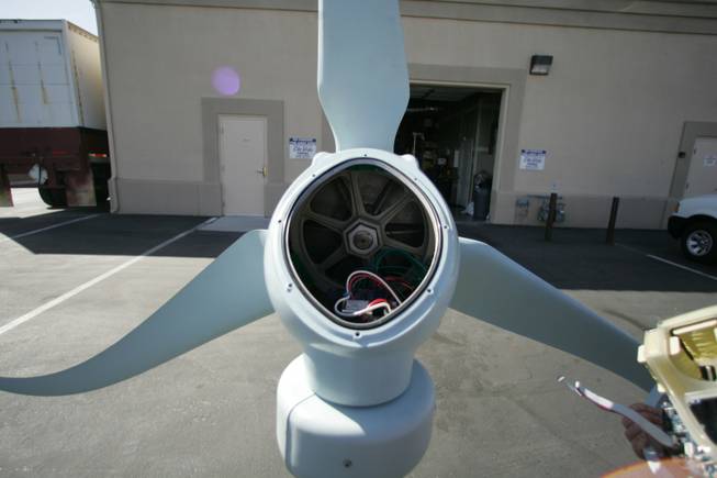 A Skystream wind turbine.