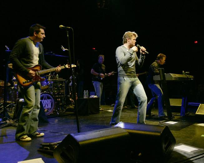 The Texas based band Lonestar performs before a sold out South Shore Music Circus in Cohasset, Mass., Thursday, August 25, 2005. (AP Photo/Robert E. Klein)