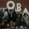 Democratic presidential hopeful, Sen. Barack Obama D-Ill., speaks at a rally, Sunday, Jan. 6, 2008 i