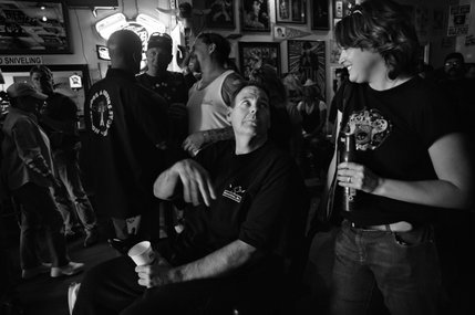 Getting back to visiting with friends and going out, Tom and Kathy Urbanski hit one of the couple's regular hang-outs, Hogs and Heifers Saloon, where Tom used to work security during Bike Week in downtown Las Vegas in September.  