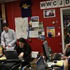 Clinton communications staff checks New Hampshire primary results Tuesday from the “war room” at