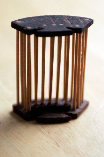 A cricket cage from China brought home by George Cohan, 83, a UNLV lecturer, who has traveled to 114 countries in his life. 