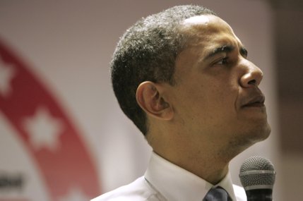 Presidential hopeful Sen. Barack Obama makes an appearance at the Culinary Workers Union Friday, Jan. 11, 2008 a day after receiving the labor organization's endorsement.