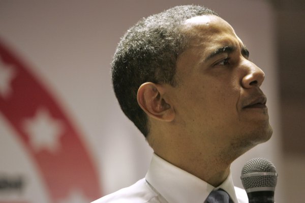 Presidential hopeful Sen. Barack Obama makes an appearance at the ...