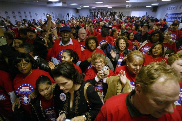 Presidential hopeful Sen. Barack Obama [cq] makes an appearance at ...