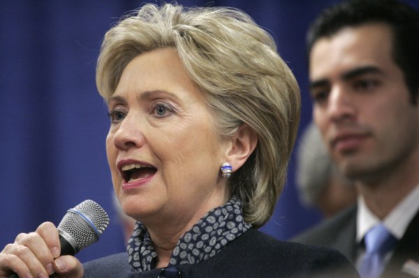 Presidential candidate Sen. Hillary Clinton speaks to supporters at the ...