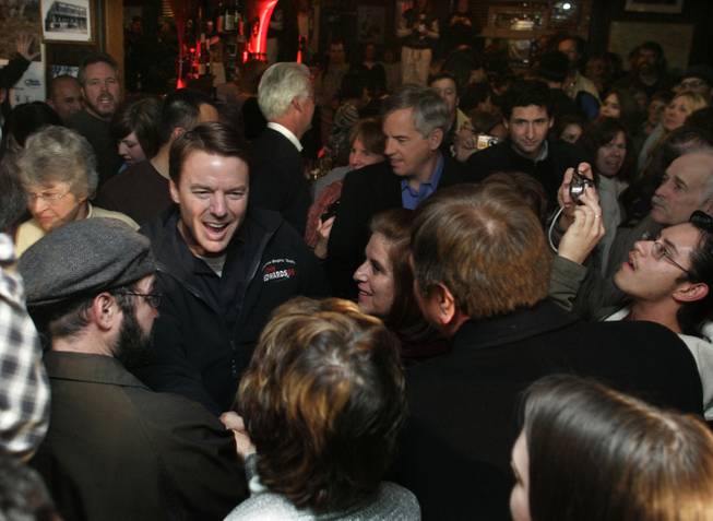 Presidential candidate John Edwards makes a campaign stop at the Star Hotel in Elko Thursday, Jan. 17, 2008.