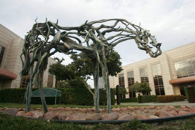 This is a sculpture by Deborah Butterfield at 1635 Village Circle Drive Saturday, Jan. 12, 2008. 