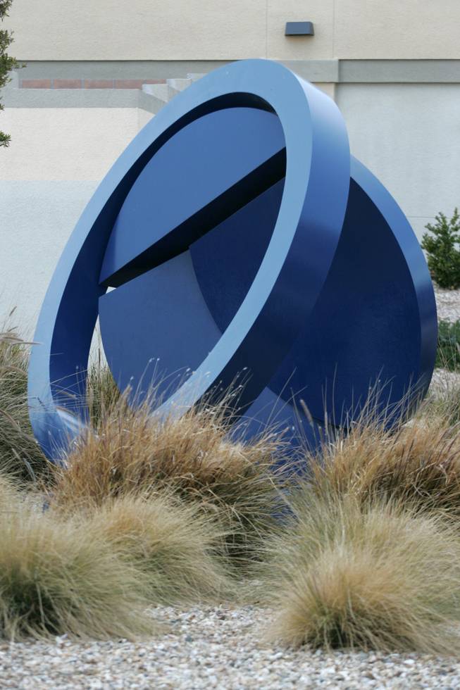This is a sculpture by Fletcher Benton titled “Folded Circle” at 8551 W. Lake Mead Boulevard Saturday, Jan. 12, 2008.  