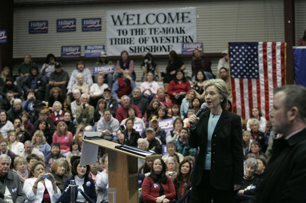 Sen. Hillary Clinton makes her campaign appearance at the Elko ...