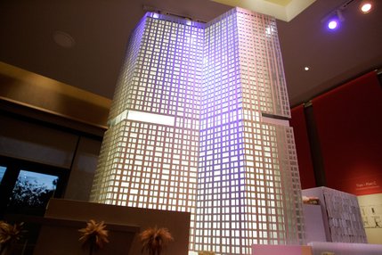 A model of the Mandarin Oriental Las Vegas, part of the City Center project on display at their sales office off Las Vegas Boulevard South in Las Vegas Wednesday, January 23, 2008.