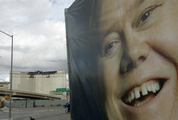 The Monte Carlo is seen behind a poster of comedian ...
