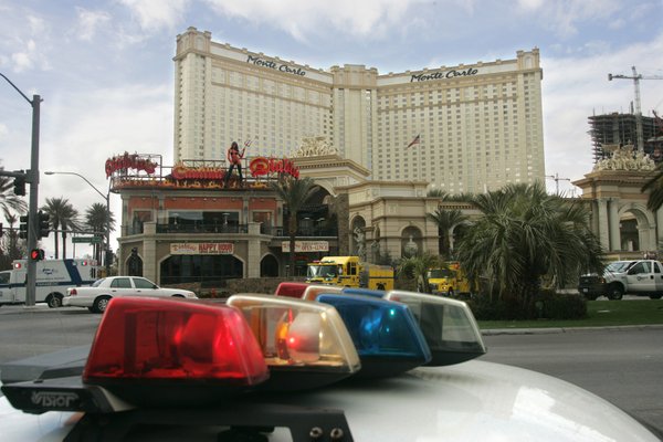 Fire trucks and police cars surround the Monte Carlo after ...