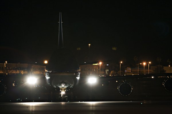 President George W. Bush arrives on Air Force One at ...