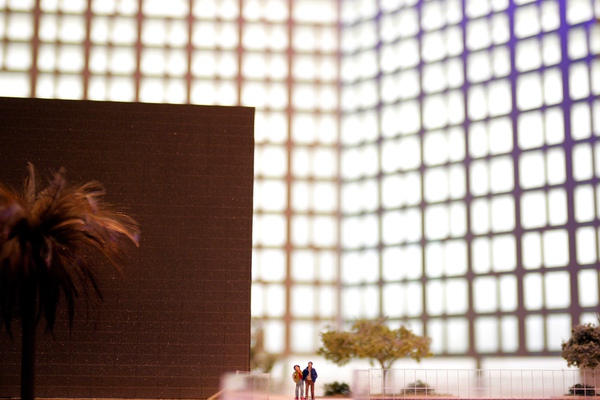A walkway area in a model of the Mandarin Oriental ...
