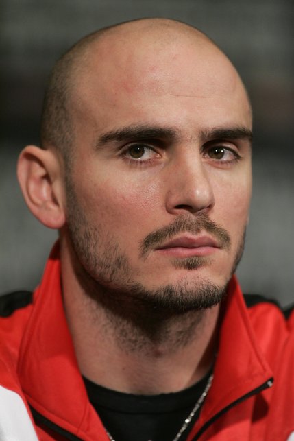 WBC middleweight champion Kelly Pavlik, of Ohio, is shown during a news conference at the MGM Grand Wednesday February 13, 2008. Pavlik will face Jermain Taylor in a 12-round non-title rematch in the MGM Grand Garden Arena Saturday.