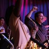 Fat City Horns, from left, Nathan Tanouye, Phil Wigfall and Rob Mader perform with Santa Fe last month at The Lounge at The Palms. They are part of a 14-piece band backing Bette Midler at the Colosseum.
