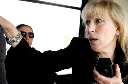 Barbara Zucker and her husband, Marshall, run the Foreclosure Express bus. 