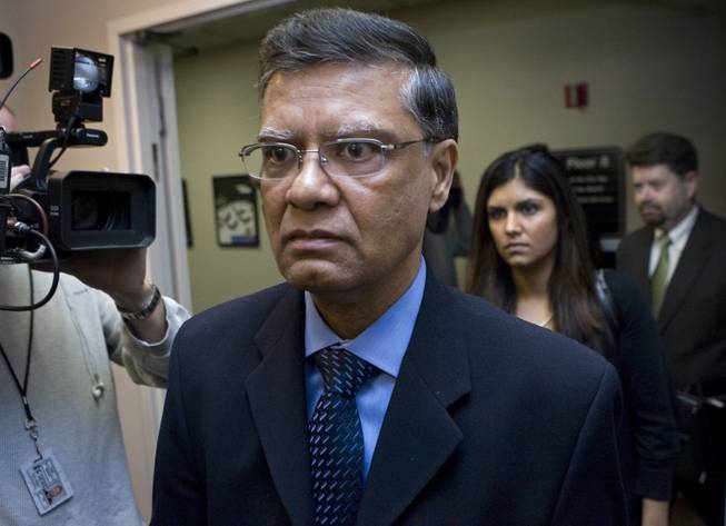 Dr. Dipak Desai, the majority owner of the Endoscopy Center of Southern Nevada, leaves a hearing at Las Vegas City Hall on March 3, 2008.