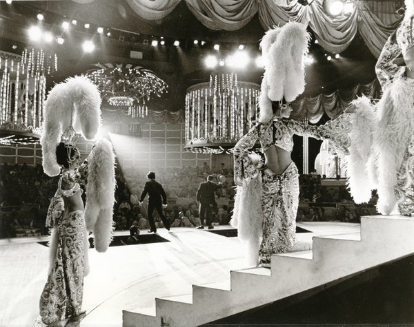 A backstage view of one of Las Vegas' spectacular shows ...