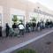 Photo: People line up outside the Social Security Card Ce