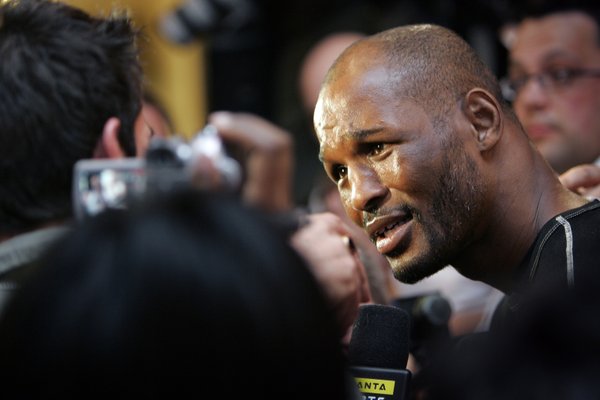 Boxer Bernard Hopkins responds to a question before a public ...