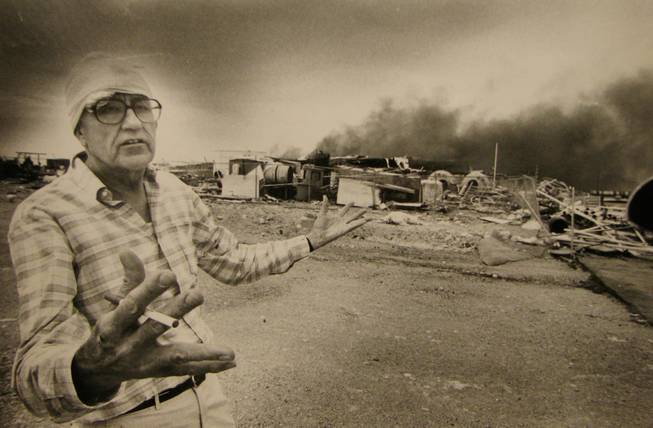 Fred Gibson Jr., president of Pacific Engineering Production Company of Nevada (PEPCON), explains the circumstances leading to the two explosions that destroyed the Henderson-based rocket fuel plant on May 4, 1988. 
