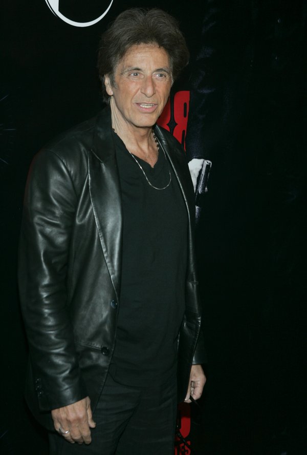 Pacino makes a stop on the red carpet at the ...