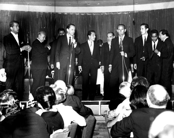 The Rat Pack, from left, Dean Martin, Frank Sinatra, Joey ...