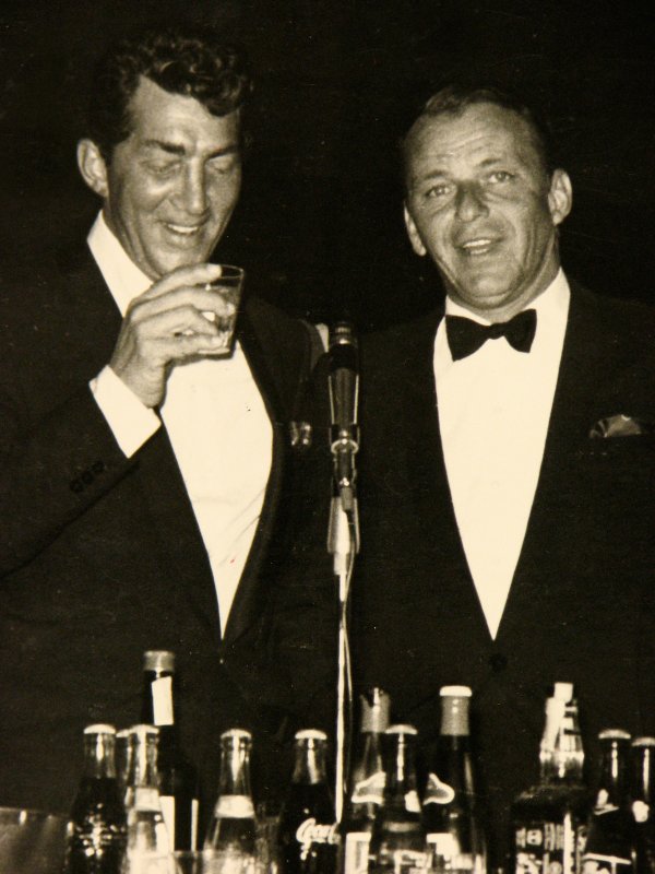 Dean Martin and Frank Sinatra perform together and drink together ...