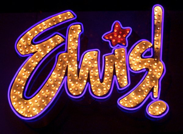 Elvis Presley's signature neon sign still shines at the Elvis-A-Rama ...