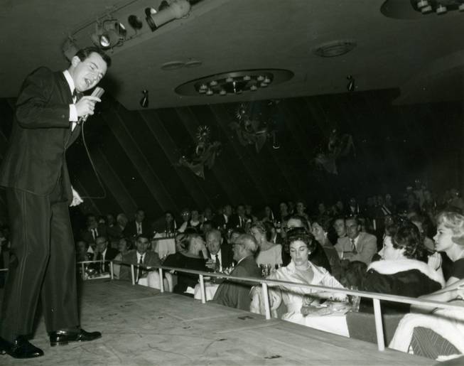 Singer Bobby Darin performs for audiences at the Sands Hotel during the 1960s. He was the youngest performer ever to headline at the Sands when he performed there on Oct. 6, 1959.