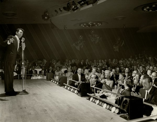 Dean Martin makes his debut in the Sands Copa Room ...